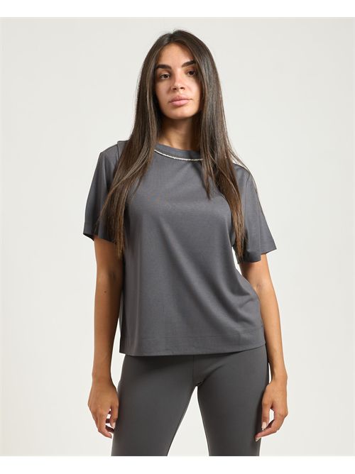 T-shirt donna EA7 con dettaglio strass EMPORIO ARMANI EA7 | 7W000442-AF13919U8117